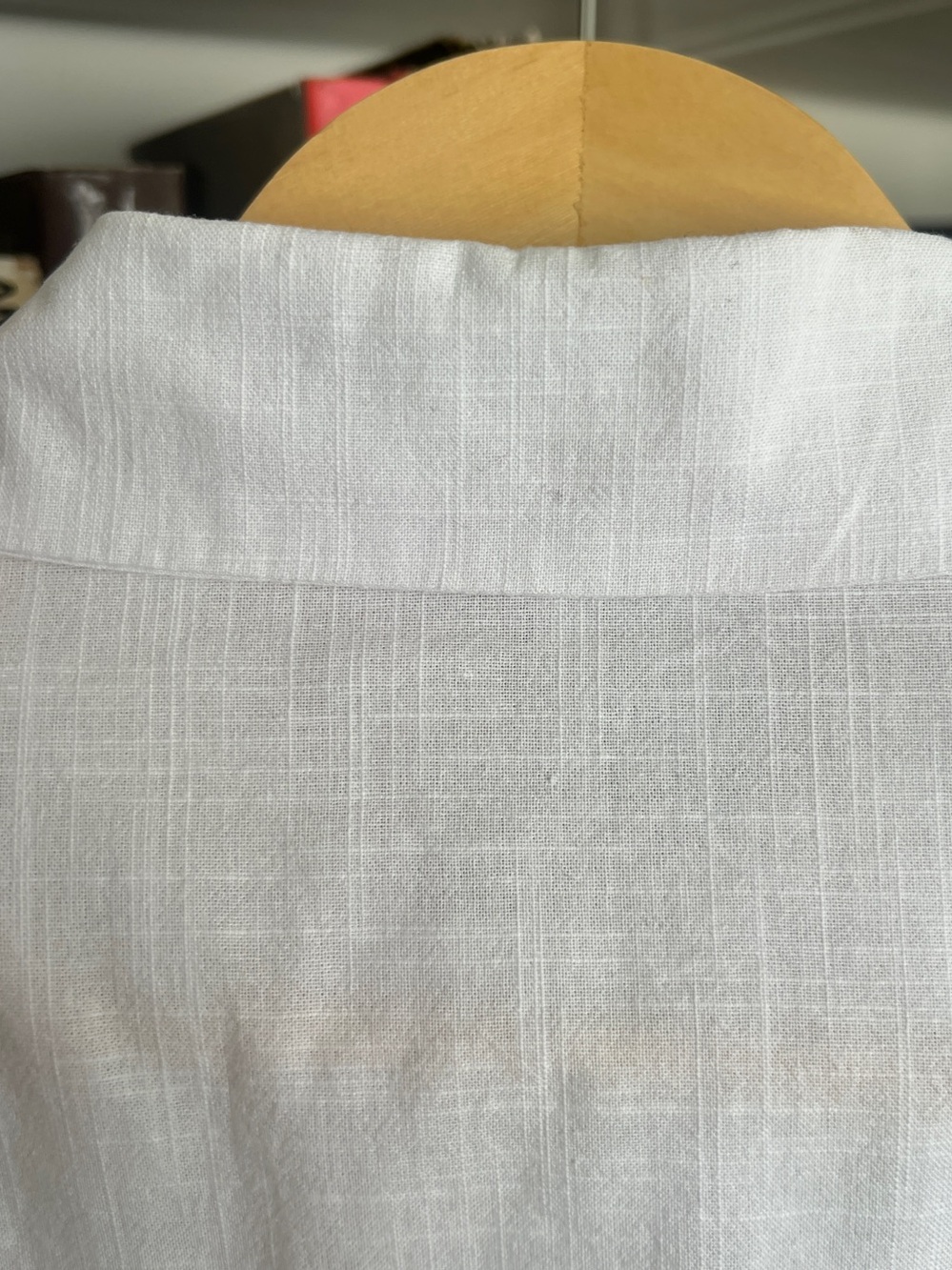 ZAAYO White 100% Cotton Textured Button-Front Shirt – XXL - Picture 5 of 9